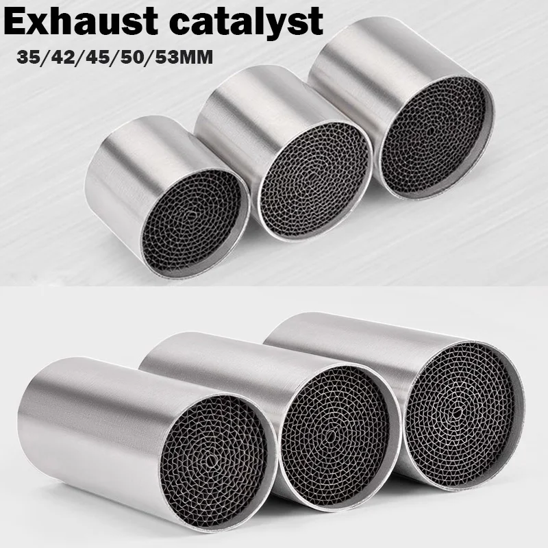 Exhaust Front Mid End Catalyst DB Killer Motorbike Exhaust Muffler Silencer Noise Sound 35/42/45/48/50/53MM