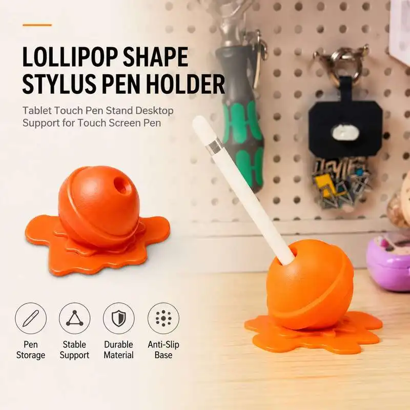 Lollipop Shape Stylus Pen Holder Tablet Touch Pen Stand Desktop Support for Touch Screen Pen