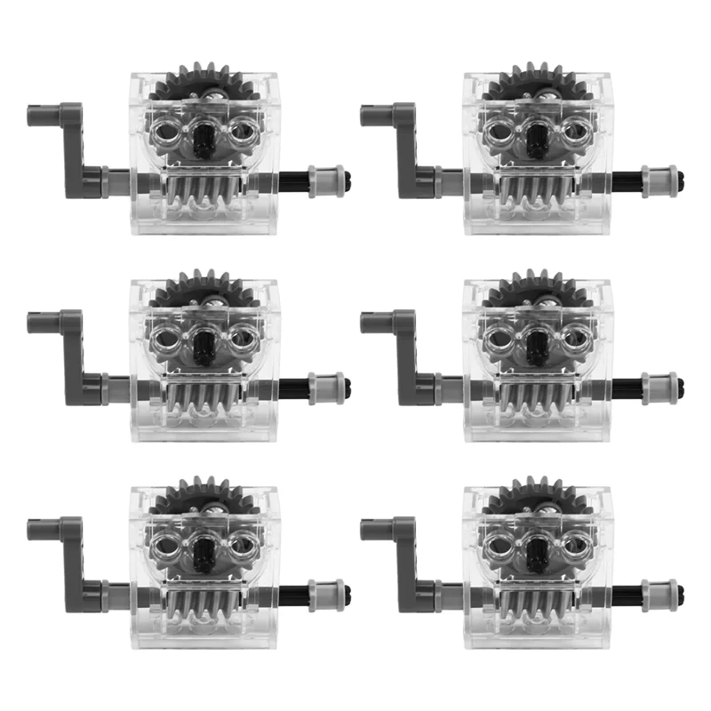 【Superdeals】Gearbox Assembly Kit For Lego Technic Trans-Clear 6 Set Including Wormbox Gears Motor Reducer