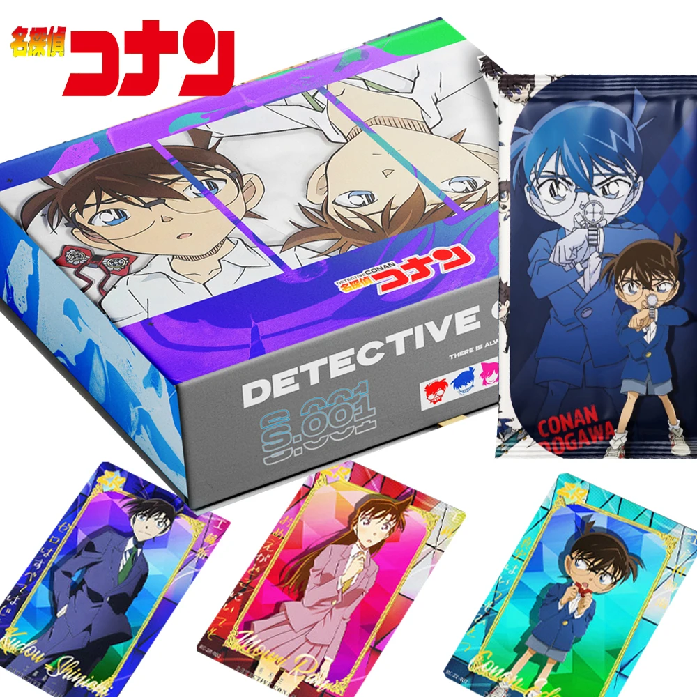 

Original Detective Conan Cards Inference Love Anime Kudou Shinichi Mouri Ran Limited Edition Gilded Enamel Card Kid Collect Gift