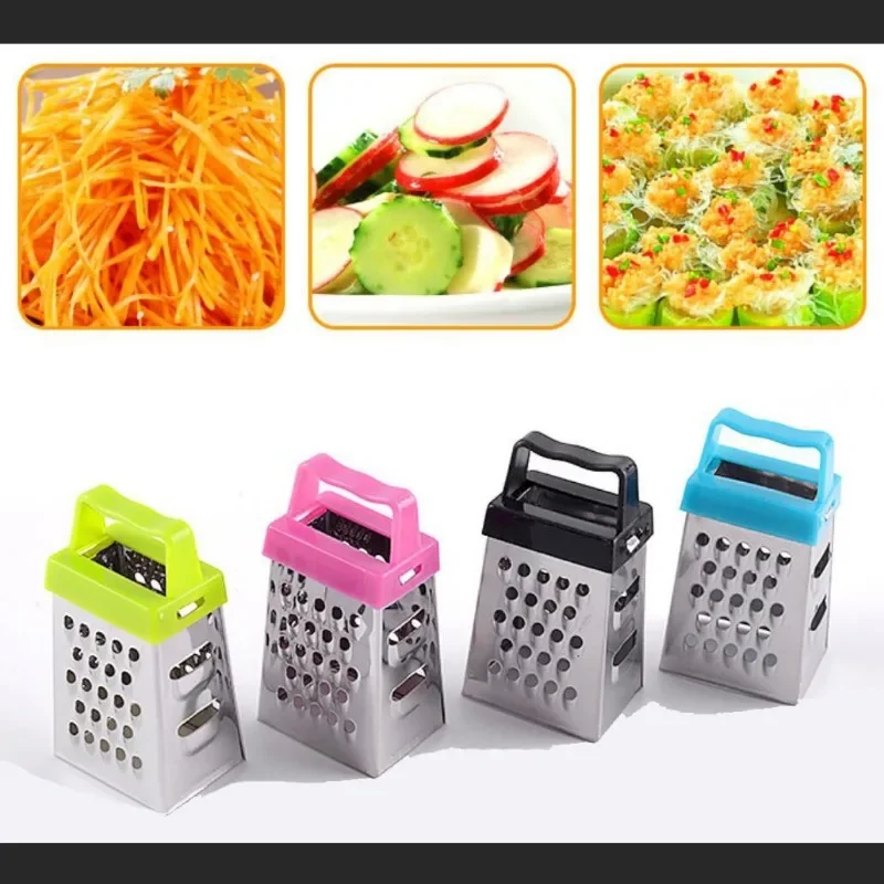 Mini Vegetable and Fruit Grater Multifunctional Stainless Steel Four-sided Peeler Portable Manual Grater Household Kitchen Tool