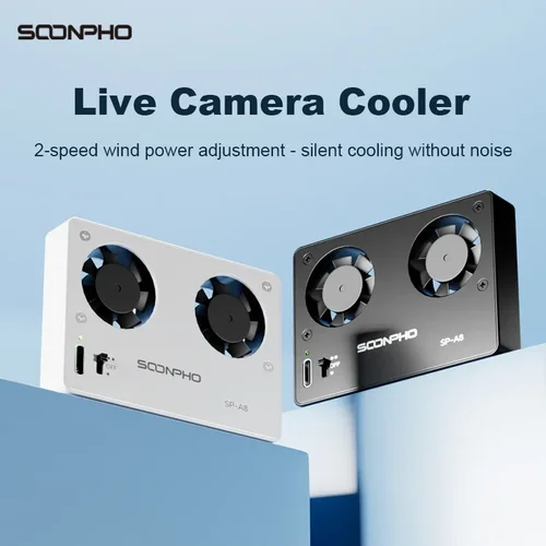 Imagen 2 del producto SOONPHO SP-A8 ventilador de refrigeración de cámara para Fuji Canon Sony A7M4 ZVE1 A6700 A7C2 ZVE10 ZV1 R5 90D XS10 XT4 X-H2S sistema de refrigeración Dslr