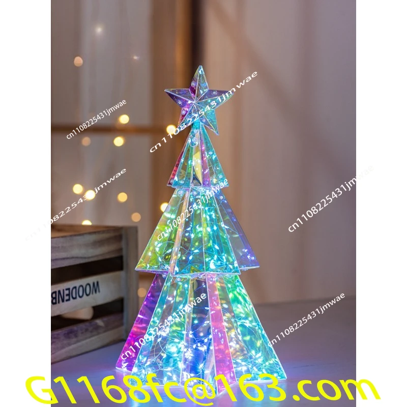 Christmas Tree Decoration Desktop Luminous Tree Creative Bar Front Desk Festive Atmosphere Decoration Night Lights