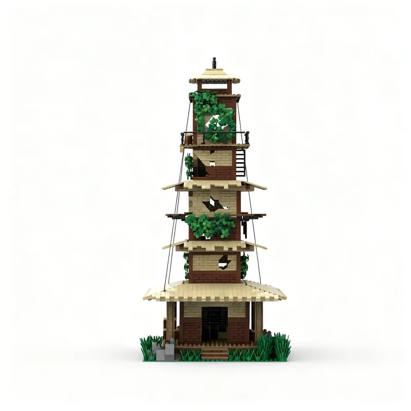 2574 peças MOC Modular Streetscape Far Cry 4 Modelo de Torre de Rádio Blocos de Construção Brinquedo Educativo Ideia de Presente de Natal