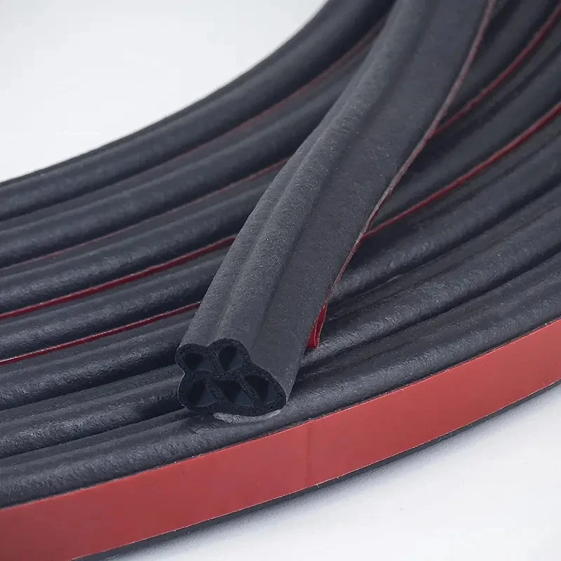 5/10M  B Shape Type Car Door Seal Strip EPDM Rubber Noise Insulation Anti-Dust Soundproof Car Seal Strong Adhensive