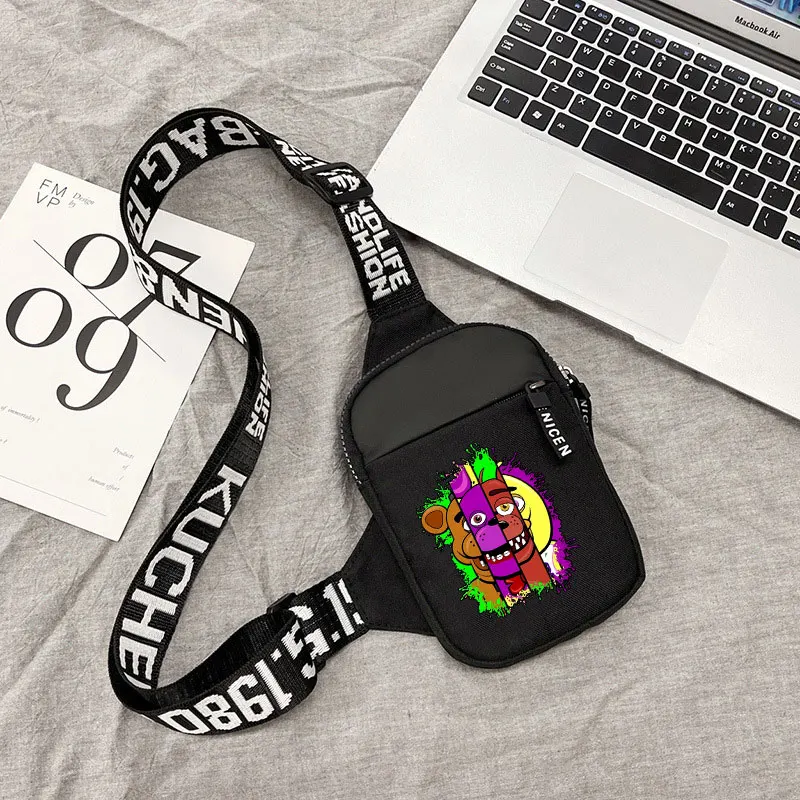 Fnafs Schoudertas Jongen Meisje Dagelijks Casual Crossbody Tas Mode Anime Handtas Leuke Cartoon Borsttas Kawaii Satchel Verjaardagscadeau