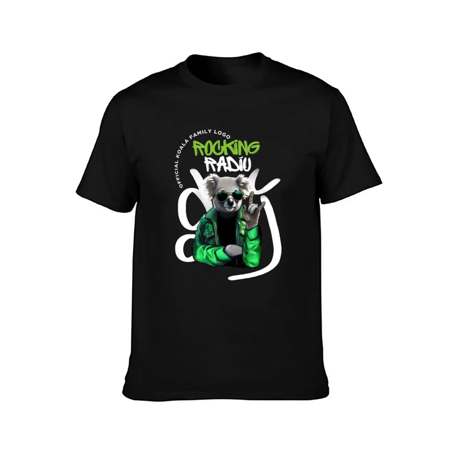 Rocking radio Siny T-Shirt, Summer Casual Cotton Tee, Oversized Streetwear Tops, Vintage Graphic Print, Loose Fit Short Sleeve