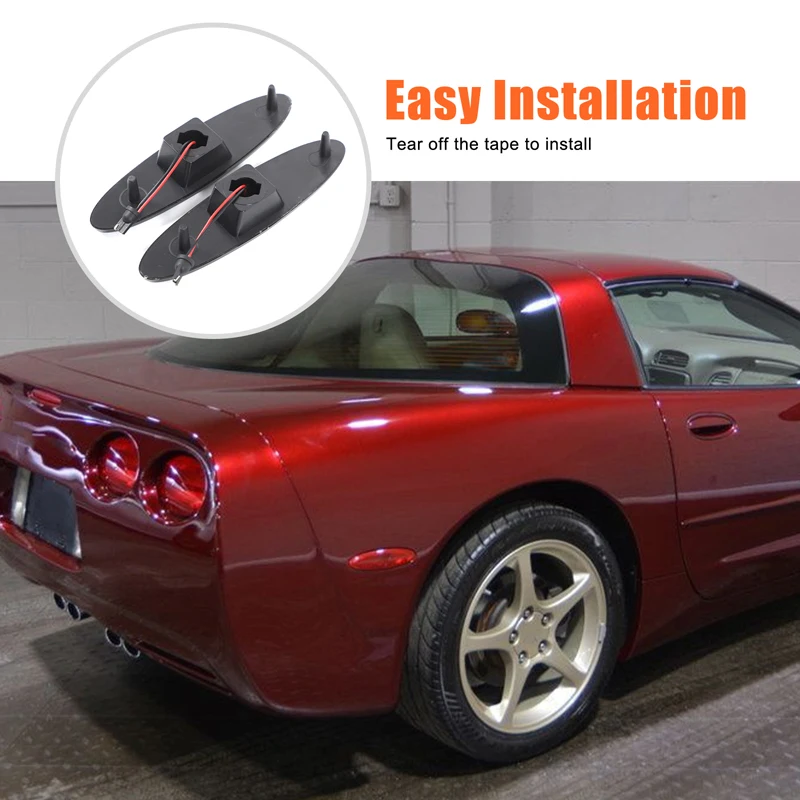 

Для Corvette C5 1997-2004: Светодиодные боковые указатели поворота на задний бампер, накладки на крылья, освещение, автомобильные аксессуары (запасные части)
