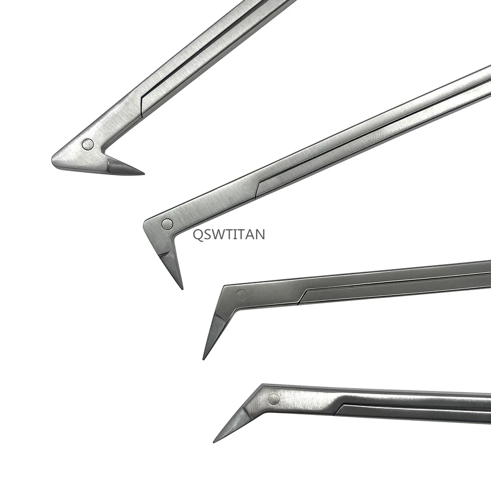 กรรไกรขนาดเล็ก45 ° 60 ° 90 ° 135 ° ทำมุมมงกุฎ1ชิ้นปลายทื่อเครื่องมือผ่าตัดขนาดเล็กสแตนเลส
