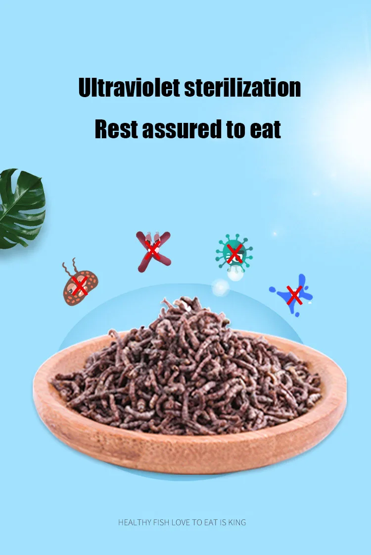 High quality manufacturer wholesale Freeze Dried Natural Fishing Bait  Red Worm Pesca Freeze Dried Natural Fishing Lures