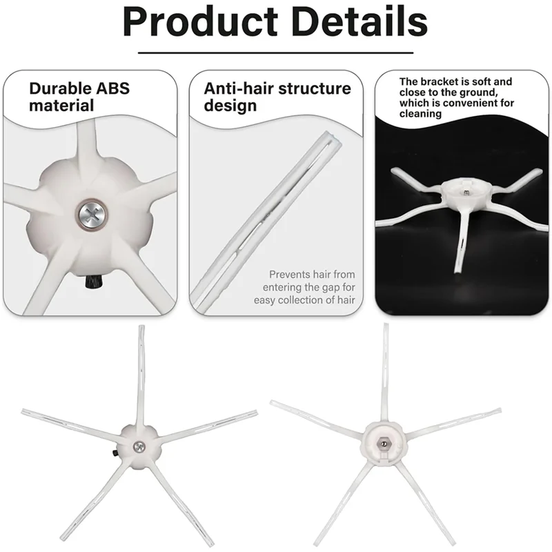 

ABGH-Side Brush For Roborock S7 Series S7 S7+ S7 MAXV Ultra S8 Pro Ultra S8 S8+ Q7 Max Q7 Max+ Q5 E2 E3 E4 S4 S5 S6 Parts
