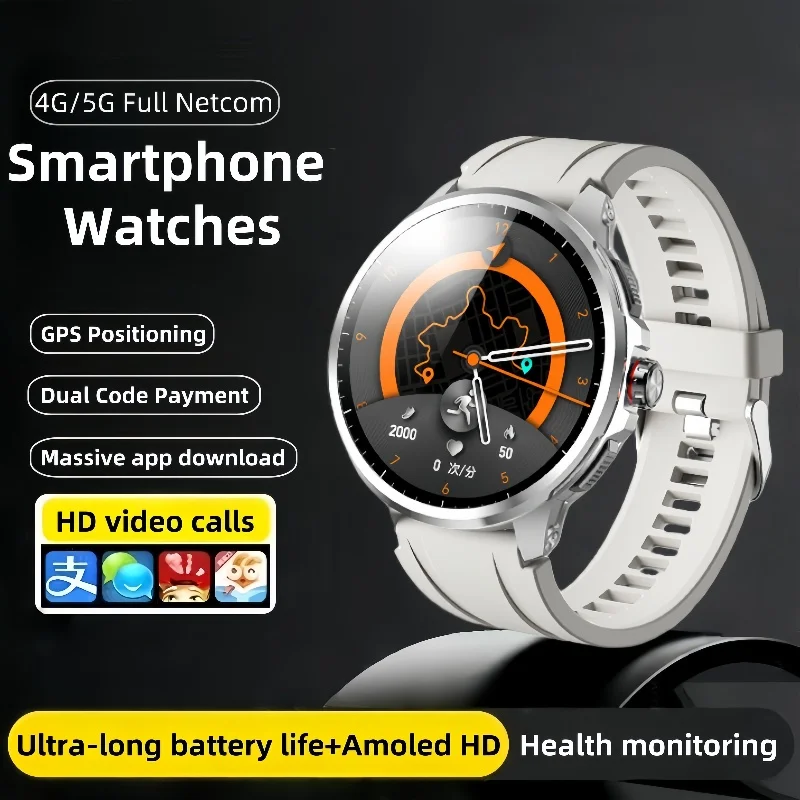 

New H99 SmartWatch SIM Insert Model 1.95 inch AMOLED HD Spherical Screen 128G Memory Video Chat Global Calling Man Watch