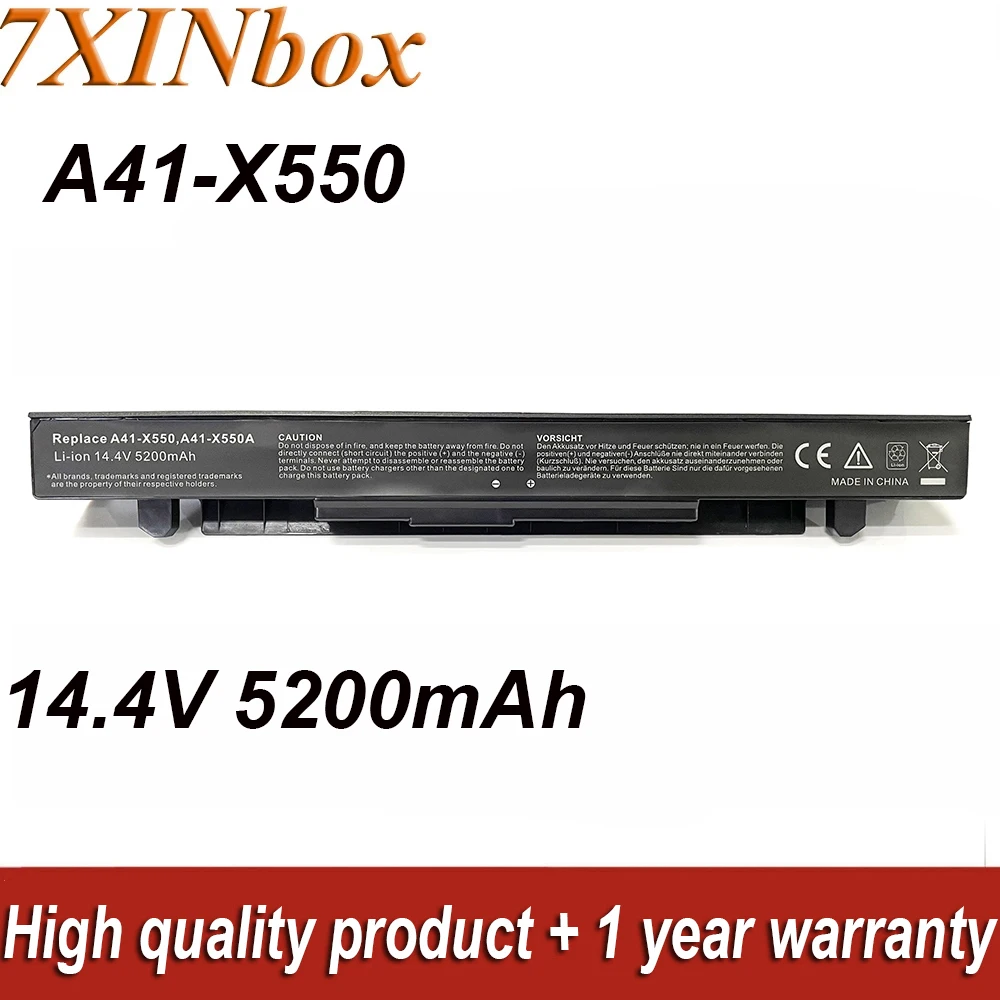 7XINbox 5200mAh A41-X550 Laptop Battery For ASUS A450 A450C A450CA A450CC A450L A450LA A450LB A450LC A450V 450VB A450VC A450VE
