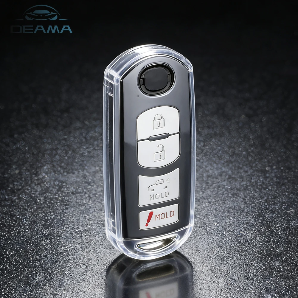 2/3/4 Buttons Transparent Auto Remote Key Cover for Mazda X-5 Summit Axela Atenza M3 M6 CX-5 Smart Remote Key Shell Case