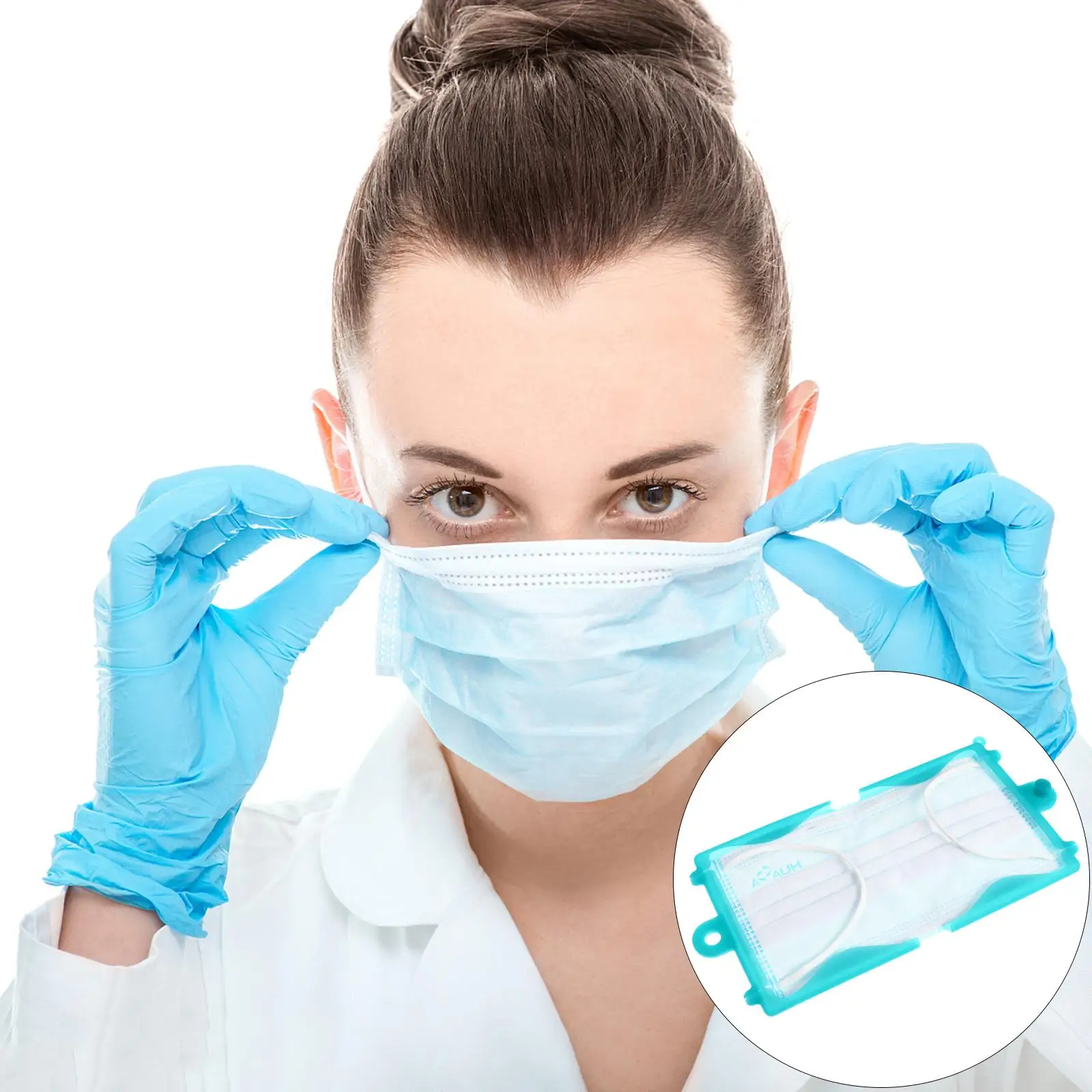 2 Pcs Mask Organizer Case Storage Outdoor Holder Portable Folder Clips Facial Masks