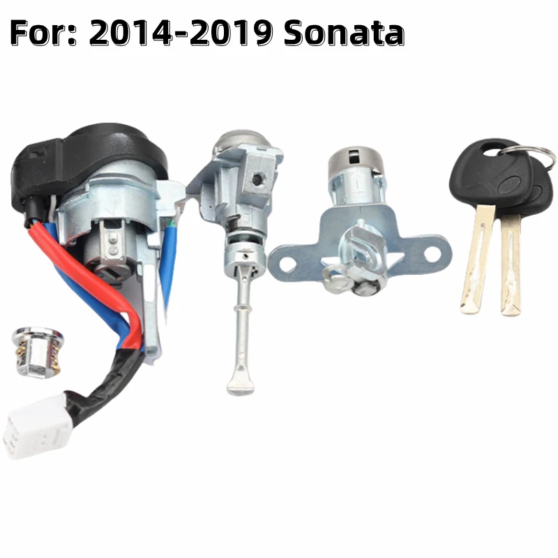 

XIEAILI OEM Full Set Door Lock Cylinder For Hyundai2014-2019 Sonata With 2Pcs Key Ignition Lock Left Door Lock Cylinder
