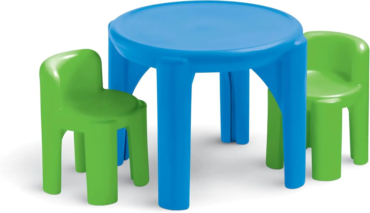 

Bright Color Kids Table and Chairs Set, Green Blue, 24x24x18 Inch, Durable Play Furniture