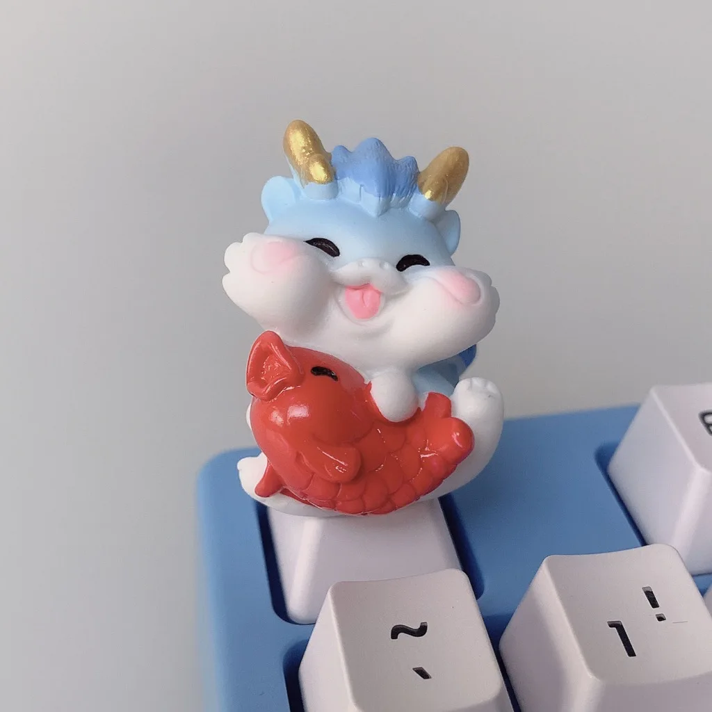 

New Year's The Loong Chinese Zodiac Personality Keycap Lovely dragon Keycap R4 Cross Shaft Mechanical Keyboard Esc Key Cap