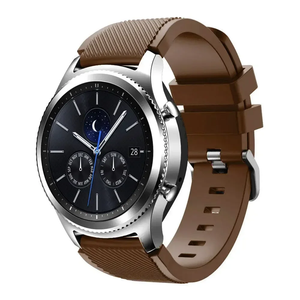 20-mm- und 22-mm-Armband für Samsung Galaxy Watch 5/6/4/3/46 mm/Active 2/Gear S3 Frontier/Sport, Silikonarmband, Huawei GT 4/3/2/2E. – Detail 17
