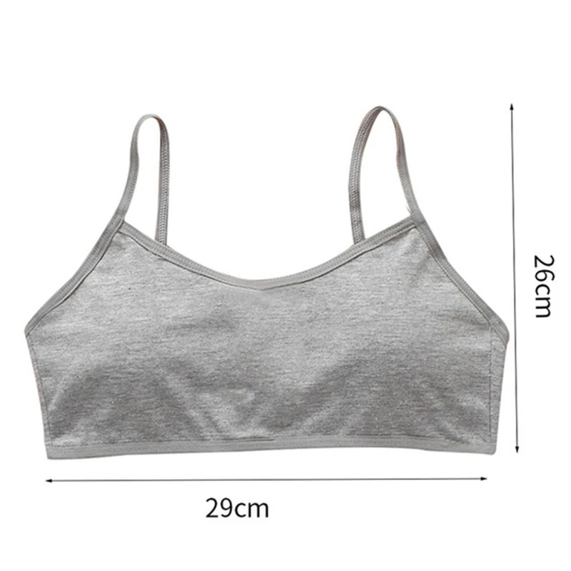 Girls Underwear without Steel Rings Thin Cotton and Sports Summer Bra Double Layer Suspender Breathable Sponge Pad