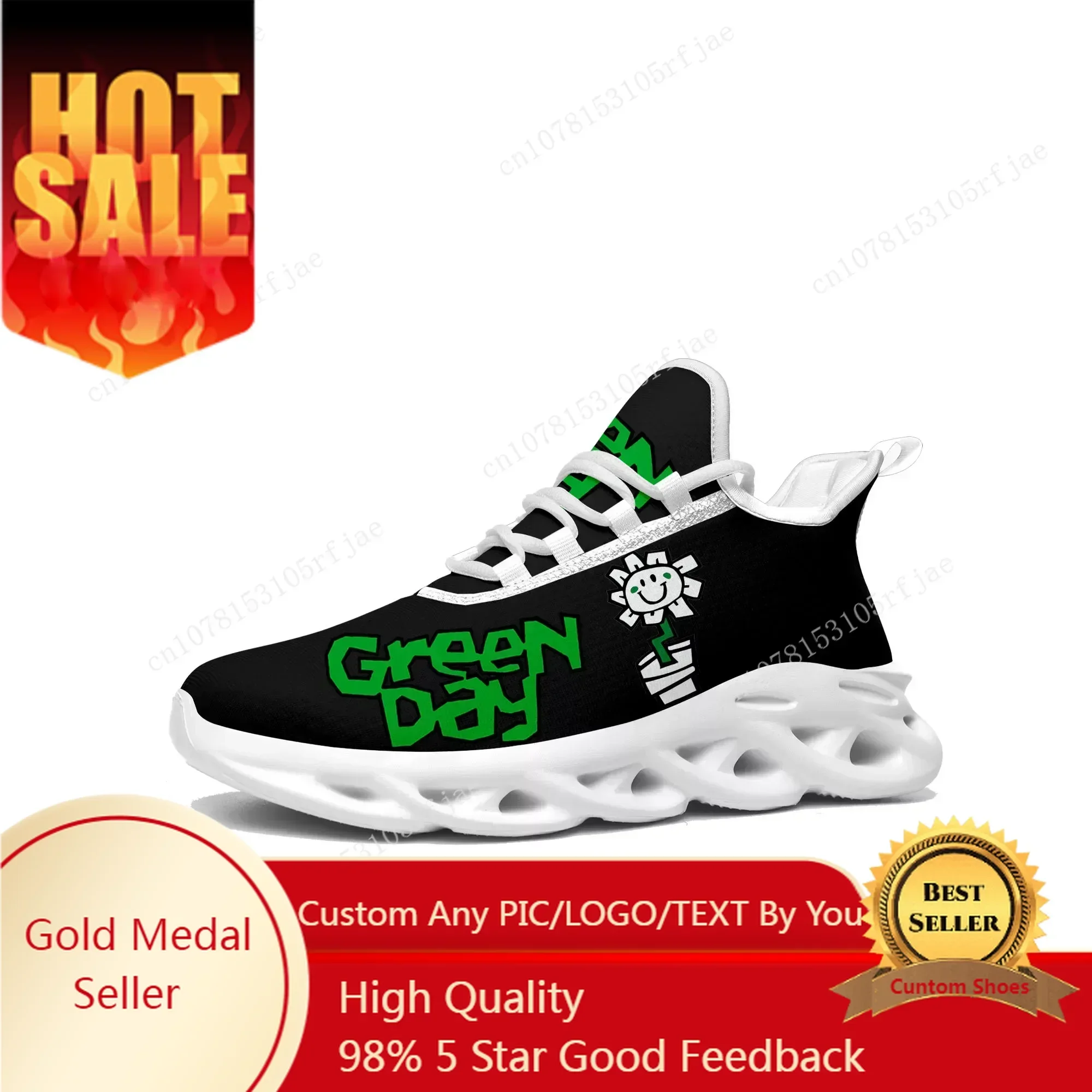 

Green Day Rock Band Flats Sneakers Mens Womens Sports Running Shoes Sneaker Lace Up Mesh Footwear Tailor-made Shoe