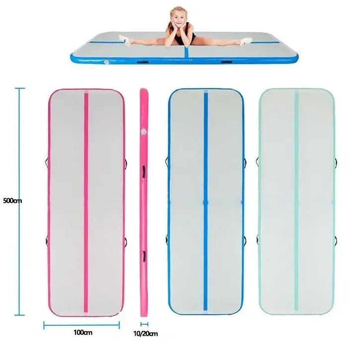 Inflatable Air Track 5m Gymnastics Professional Gym Sports Yoga Mat with Pump Tumbling Mat Use Training/Cheerleading