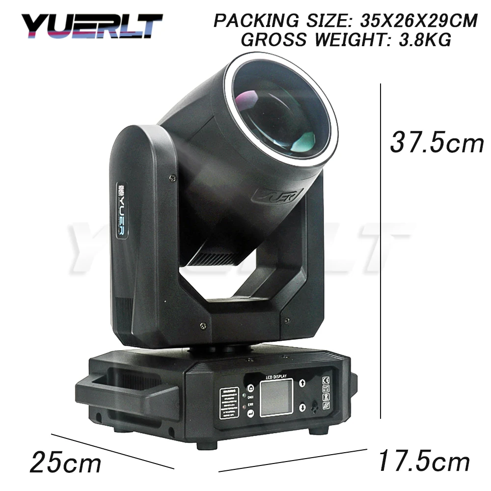 1/2/4Pcs LED Moving Head Light Wiht Ring 200W Beam+Spot+18 Prism+Rainbow Effect Stage Lighting Dmx DJ Disco Party Wedding Stage