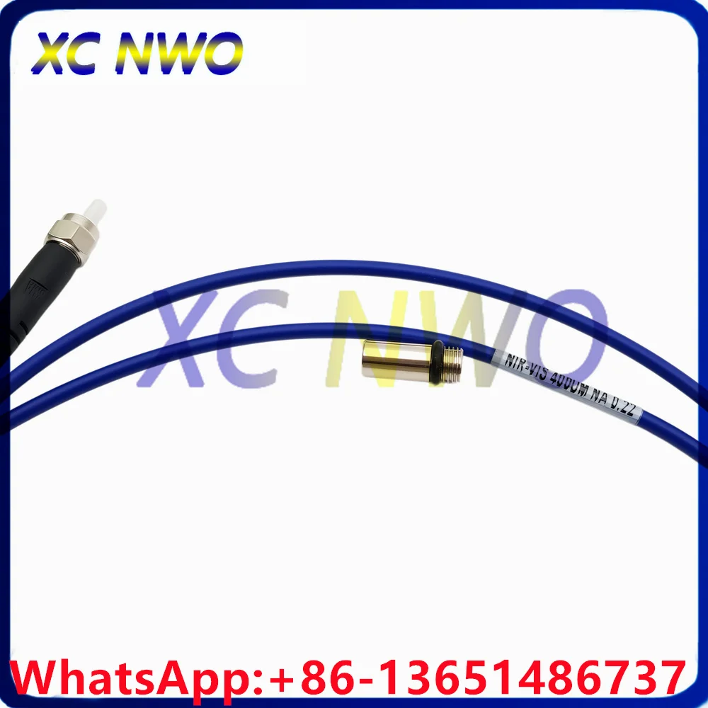 cable-de-raccordement-blinde-sma-sma905-fibre-de-quartz-optimisee-nir-400-µm-silice-pure-embout-metal-ceramique-400-2500-nm-30-mm-1-3-m