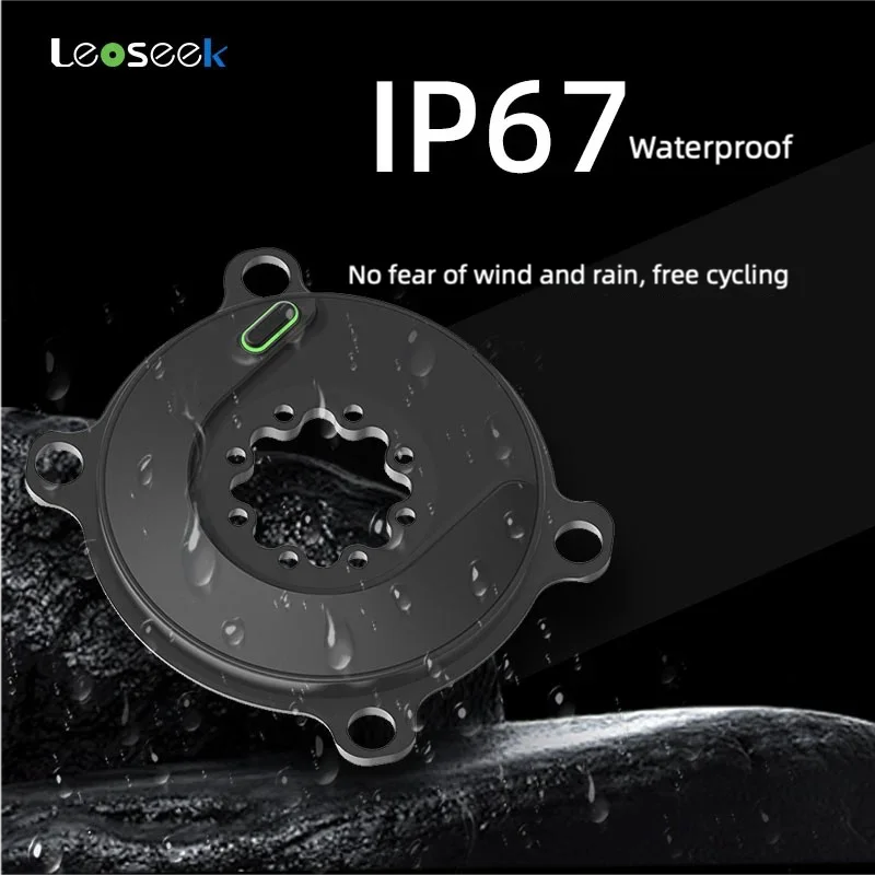 Leoseek Power Meter Spider Fahrrad Kurbel Trittfrequenz Powermeter 110BCD Wasserdicht IP67 Für Shimano SRAM Kurbelgarnituren Für Straße MTB Galle