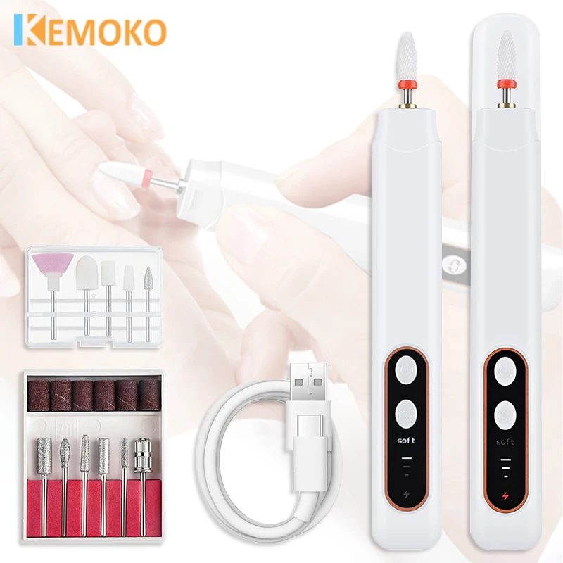 

5 in 1 Electric Nail Polish Drill Machine USB Charge Portable Manicure Set Exfoliation and Polishing Nail Salon Tools