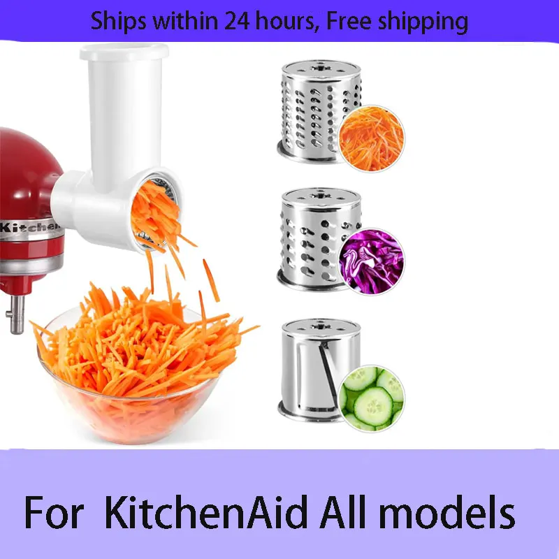 For all KitchenAid Stand Mixe Slicer Shredder Attachments Accessories Quickly Slice Vegetables for Salads,Potatoes,Cucumbers