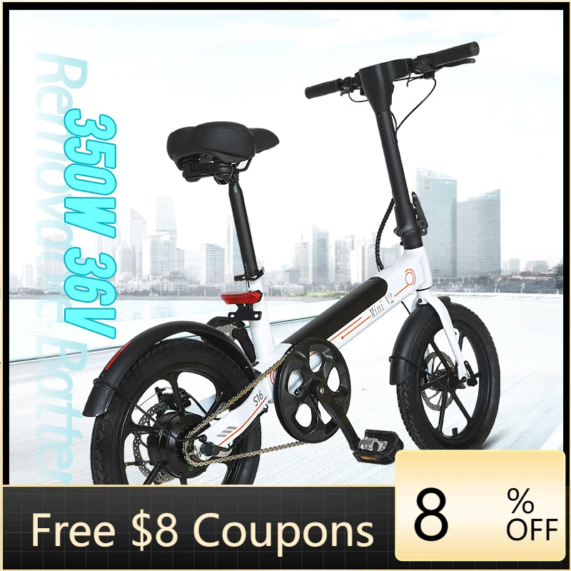 

STLF DZ WJW Advanced Cheap High Quality Freeshipping Warehouse Electric Bike Tire 16 Inch 350W Ebike 36V 7.8AH Long Range E Bi