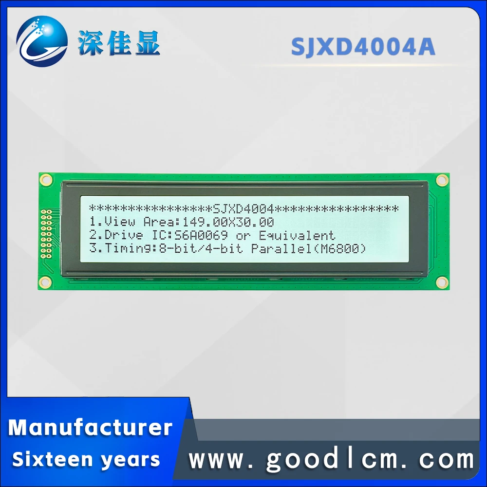 High standard SJXD4004A FSTN Positive LCD Dot Matrix Screen Industrial 40x4 Line Character LCM Display Module AIP31066 Driver
