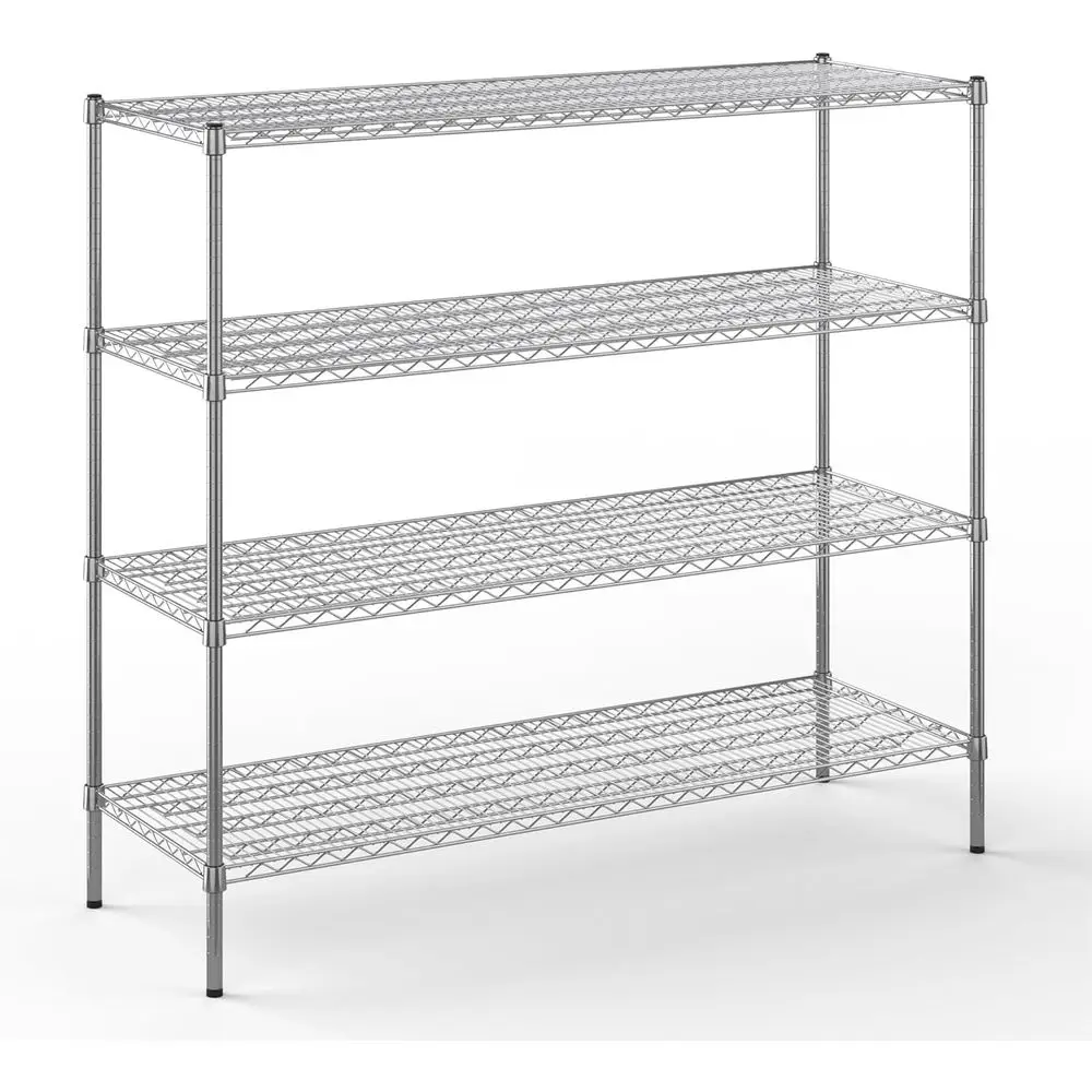 

4-Tier 21 Deep x 60 Wide x 54 High Wire Shelving Kit | Commercial Storage Rack