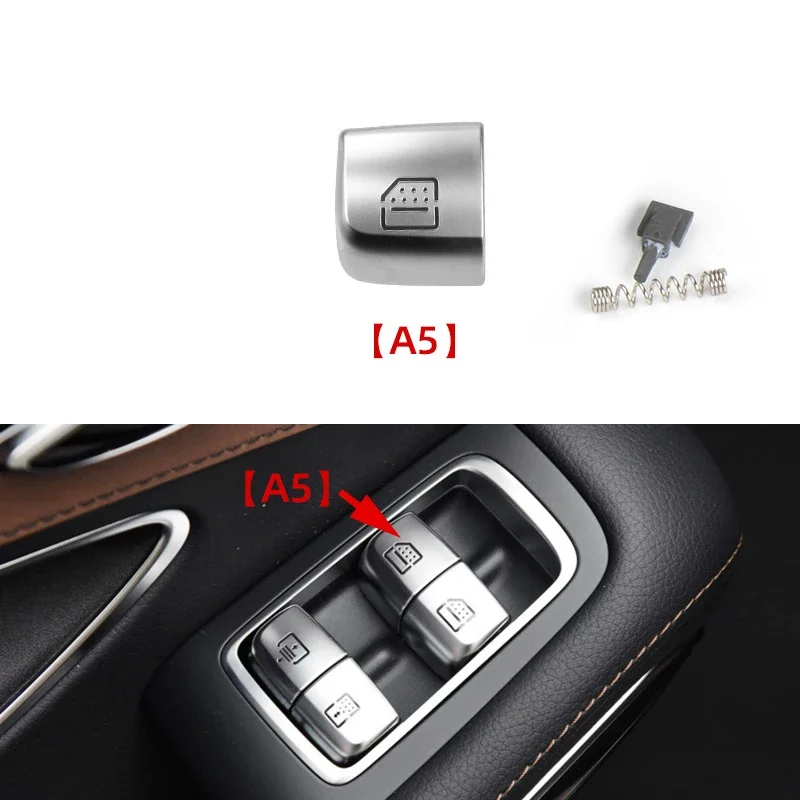 Interior Car Window Lifter Switch Button Cover Cap Replacement For Mercedes Benz S E Class W222 W213 S320 S350 S400 S450 S500