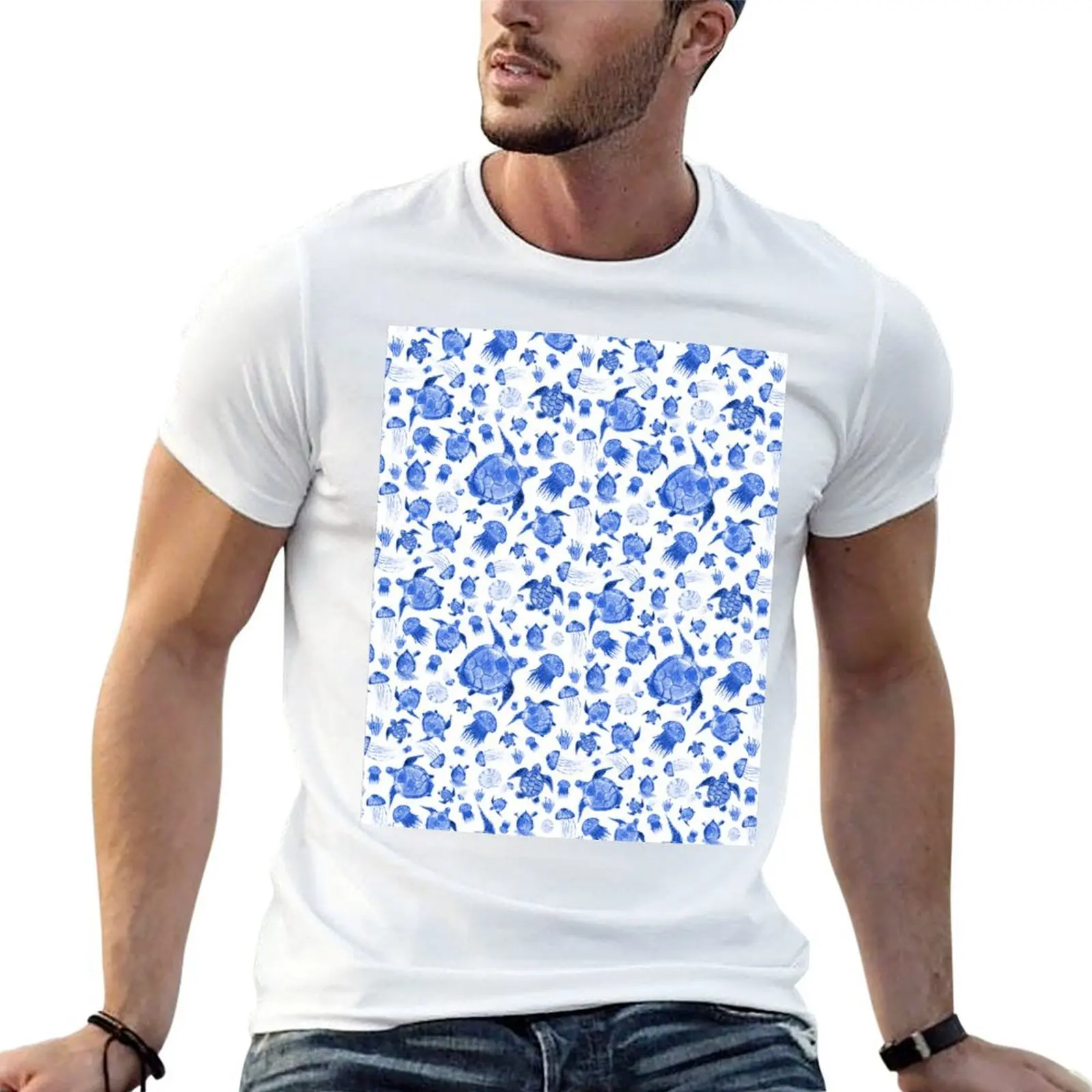 

Ocean Life – Blue T-Shirt funny t shirts man graphic t shirts for man essential t shirt T-shirt