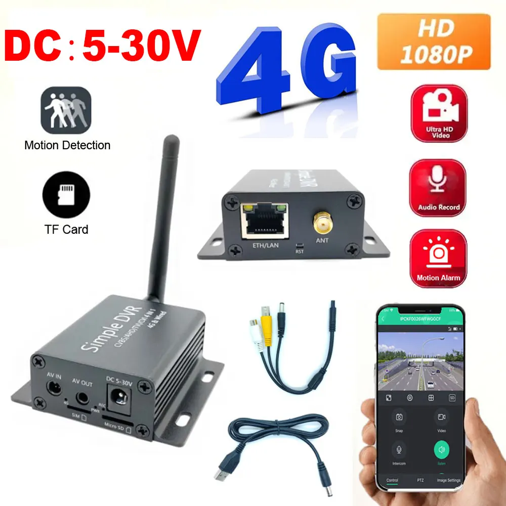 New Wireless 4G 1080P Mobile Mini TF Card DVR Kit Remote View MDVR DC 5-30V For AHD CVI TVI CVBS mini Camera Support RTSP APP