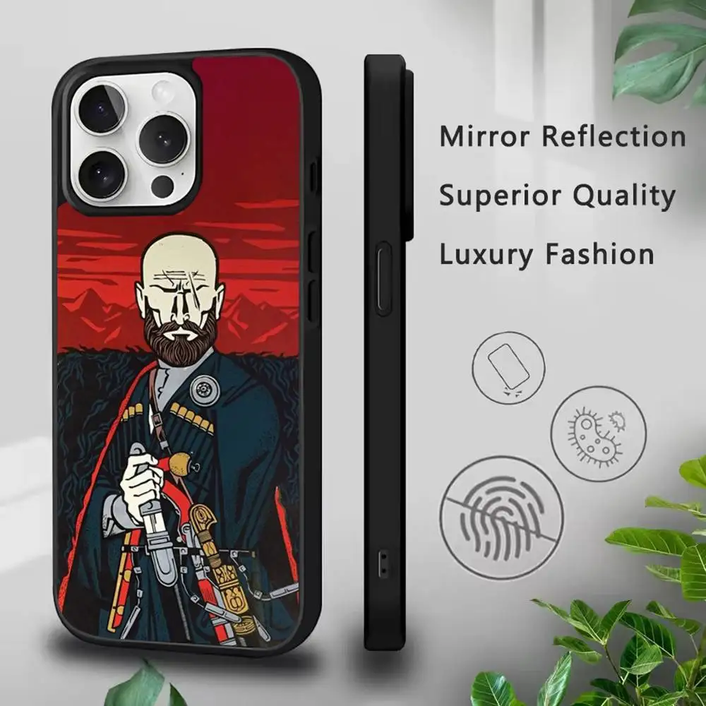 حافظة هاتف Chechen Coat Of Arms لهاتف iPhone 17,16,15,14,13,12,11,Pro,Max,Plus,Mini,SE4,E شحن لاسلكي Magsafe مغناطيسي