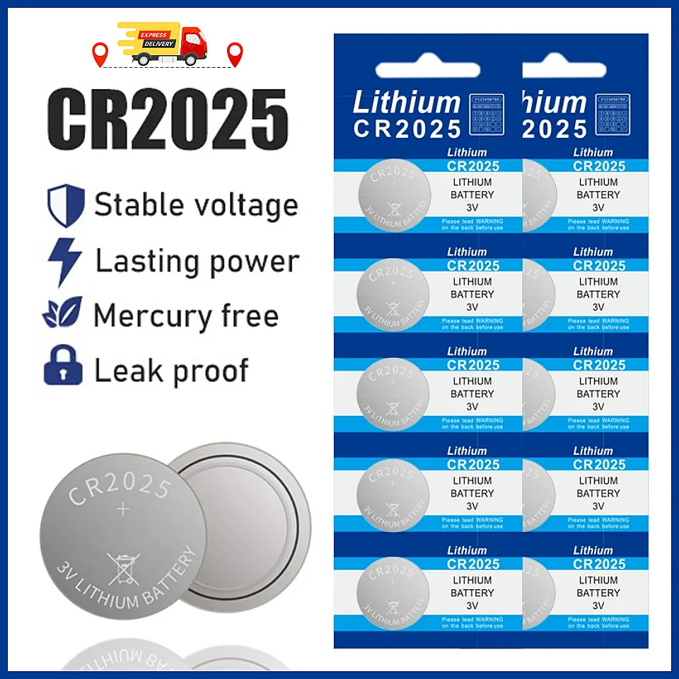 

5-50PCS 3V CR2025 Lithium Button Battery DL2025 BR2025 5003LC LM2025 CR 2025 Coin Cell Watch Batteries for Toys Clock Car Remote