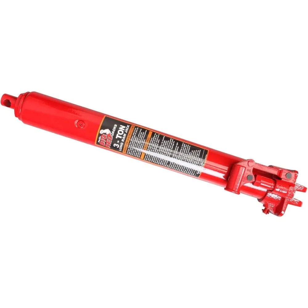 8 Ton Hydraulic Long Ram Jack with Double Piston Pump & Clevis Base for Garage and Farm Use