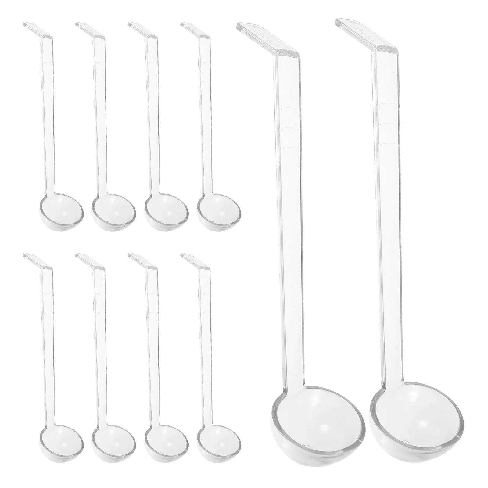 

10pcs Long Handle Serving Ladle Clear Plastic Soup Ladle For Buffet Catering Salad Sauce Porridge Kitchen Cooking Serving