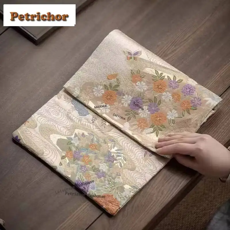 New Chinese Zen Style Tea Table Mats Household Knitted Dry Brewing Flag Drink Coaster Dinner Cloth Mat Teaset Craft
