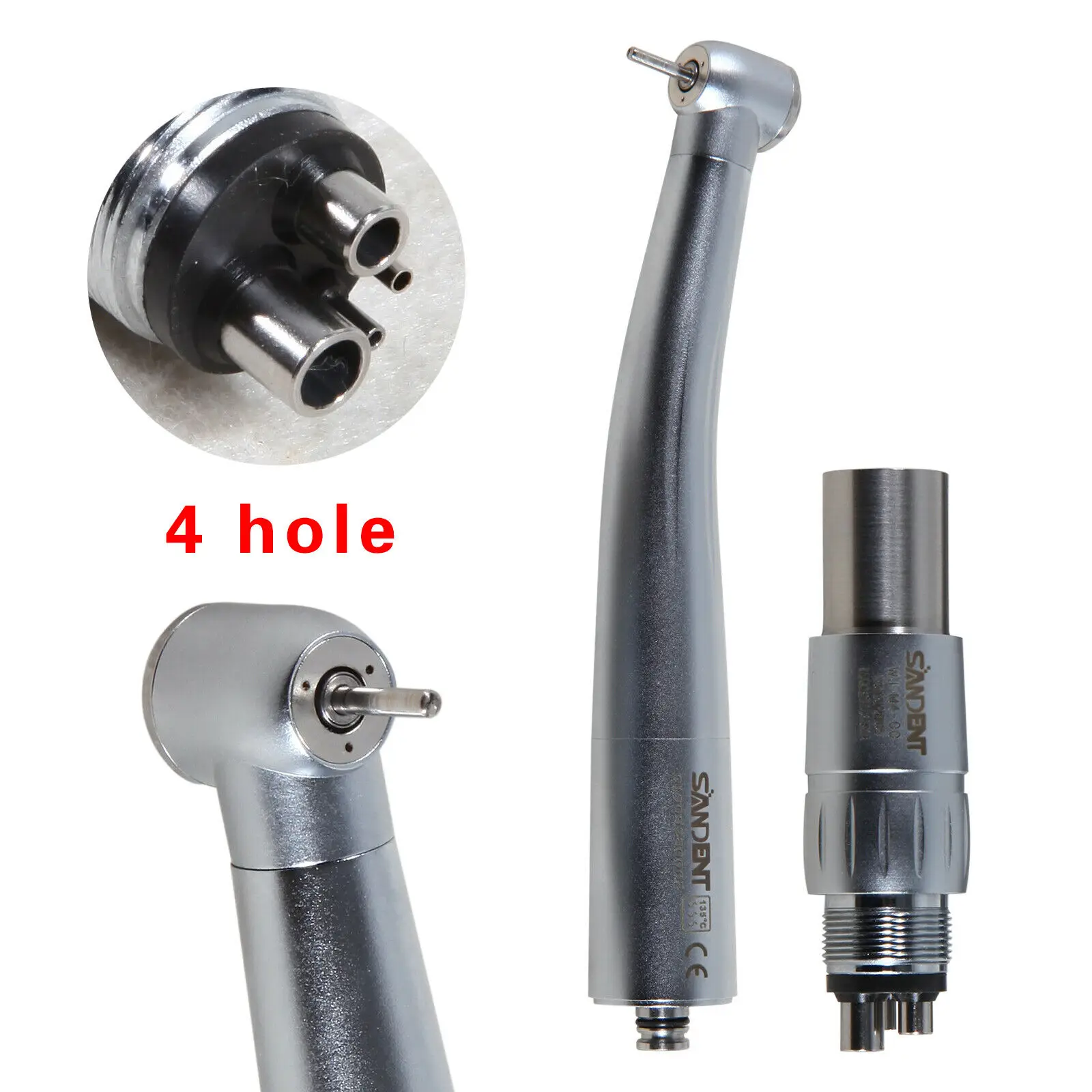 4 Types NSK Style Dental High Speed/E-generator/Fiber Optic LED Handpiece 4/6Hole Quick Coupler