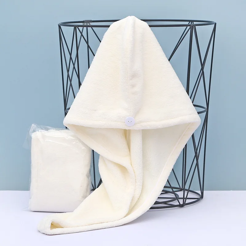 Ultra-Fine Fiber Hair Drying Cap for Women, Thickened Super Absorbent Bath Hat in Solid Color,for Hair Washing and Bathing