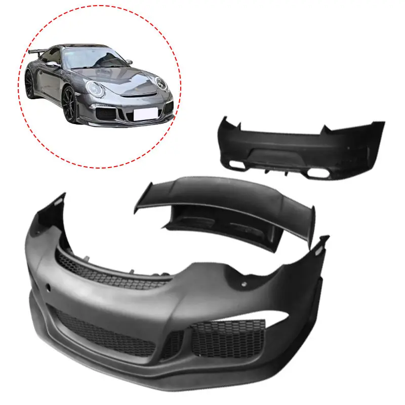 

Front Bumper Body Kit 911 997 Upgrade To 911 GT3 for Porsche Turbo Exhaust Wing Conversion,100% TESTED WELL