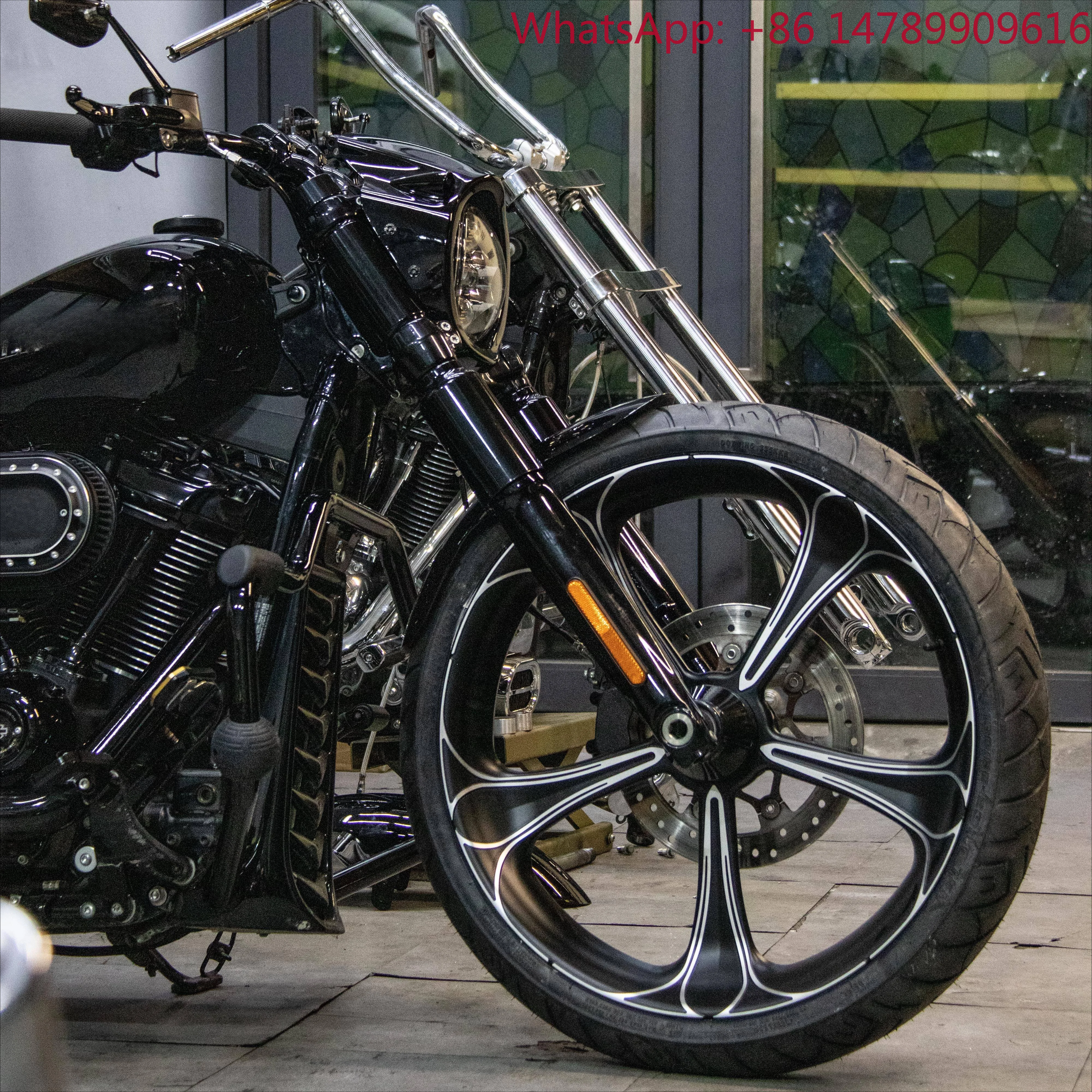 Motorcycle PartsNew Product Forged Haley Hub/Wheel/Rim With Gloss Black Finish For 2000 Later Softail And Touring6061-T6 Aluminu