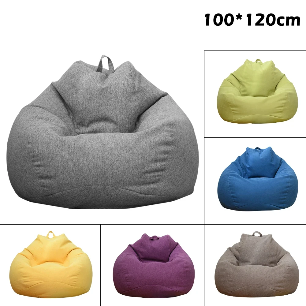 Large Bean Bag Chair Sofa Cover Comfortable Outdoor Lazy Seat Bag Couch Cover for Home Garden Living Room