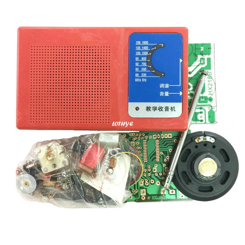 FM AM Portable Radio Teaching Experiment Kit DIY Electronic Kit Parts Assemble Kit Production Welding Training Laboratory