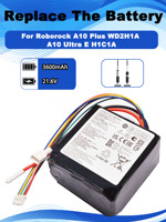 21.6V 3600mAh Replacement Battery For Roborock Dyad Air Wet Dry Dyad Pro Combo Vacuum Cleaner A10 Plus H1C1A