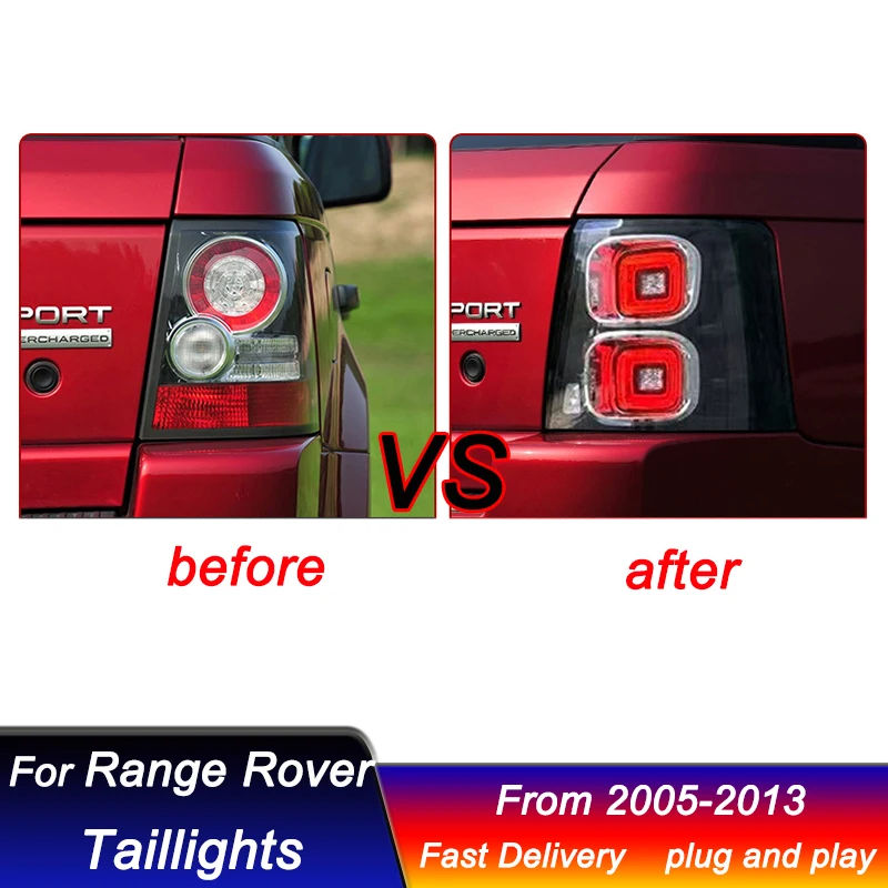 Car Taillights For Land Rover Range Rover Sport 05-13 modify new Style Rear LED DRL Turn Signal Lamp Assembly Brake Reverse Fog